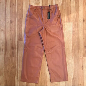 Blank NYC The Baxter Ribcage Straight Leg NWT Faux Leather Pants Size 29